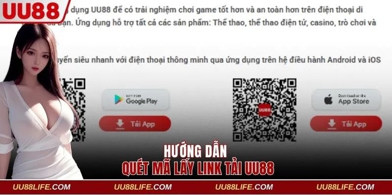 Tải APP UU88 2 Hướng dẫn quét mã QR và lấy link tải app UU88